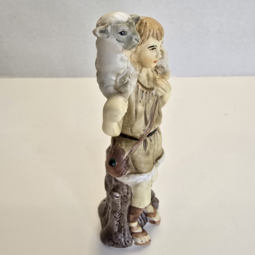Nativity Set Porcelain Shepherd Boy Figure Replacement Part Vintage - Picture 2 of 8